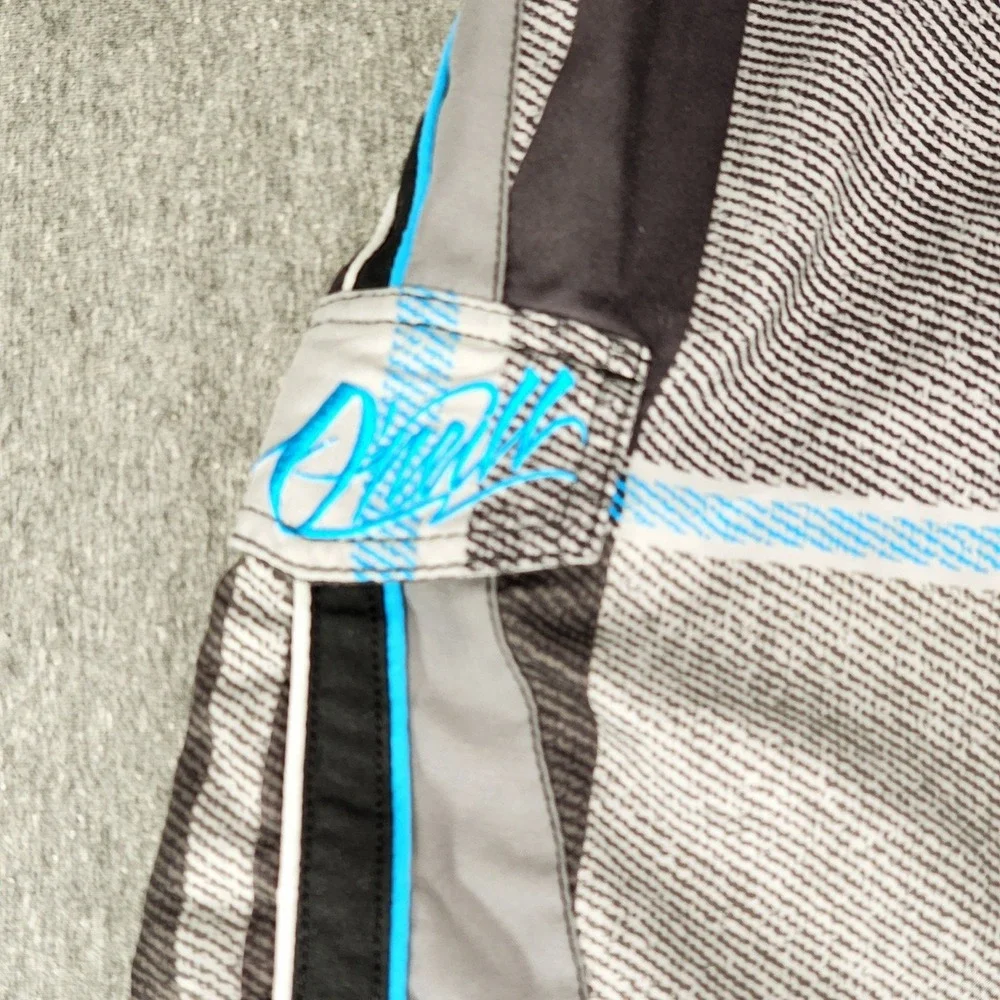 ONeill Board Short sz 40 Men Plaid Blue Black White 10
